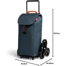 Carrello Portaspesa Gimi Tris Saliscale 52L con 6 Ruote