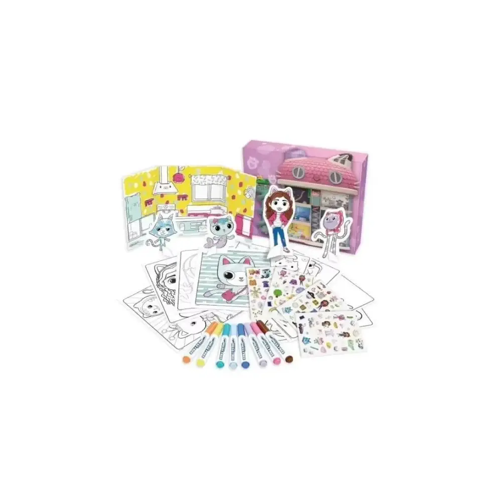 Activity Set Gabby’s Dollhouse Pezzi Pennarelli Senza Macchia Crayola