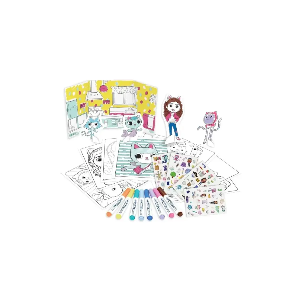 Activity Set Gabby’s Dollhouse Pezzi Pennarelli Senza Macchia Crayola