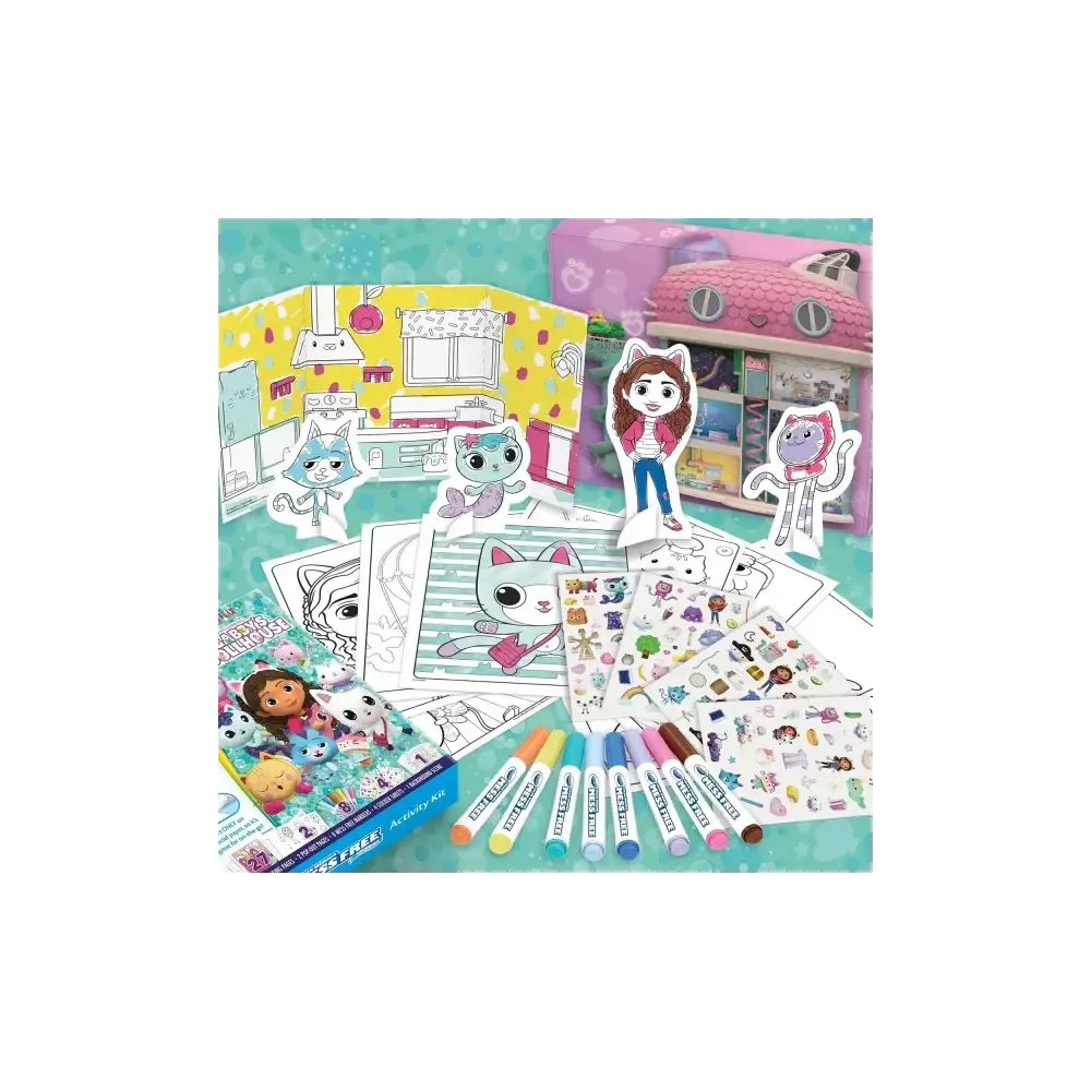 Activity Set Gabby’s Dollhouse Pezzi Pennarelli Senza Macchia Crayola