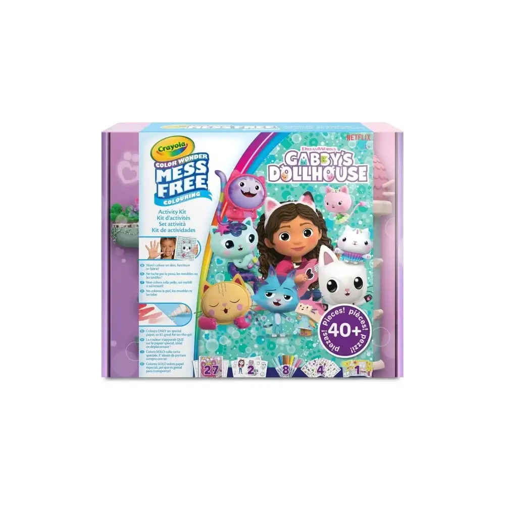 Activity Set Gabby’s Dollhouse Pezzi Pennarelli Senza Macchia Crayola