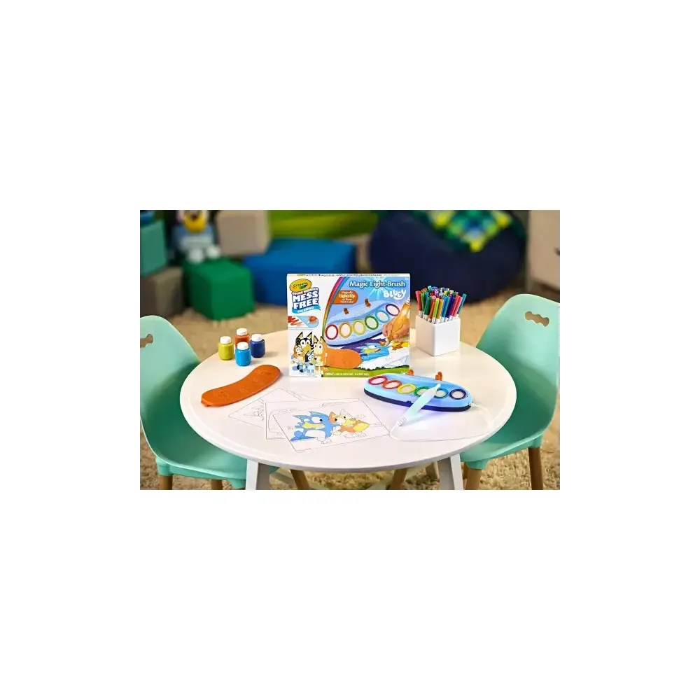 Color Wonder Bluey Pennello Magico Luminoso 6 Colori Tempere Crayola