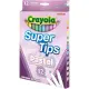 Supertips Pennarelli Lavabili Punta Media 12 Pezzi Colori Crayola