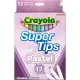 Supertips Pennarelli Lavabili Punta Media 12 Pezzi Colori Crayola