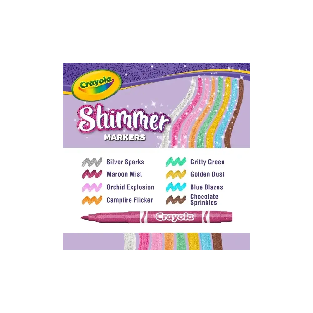 Supertips Pennarelli Lavabili Punta Media 12 Pezzi Colori Crayola