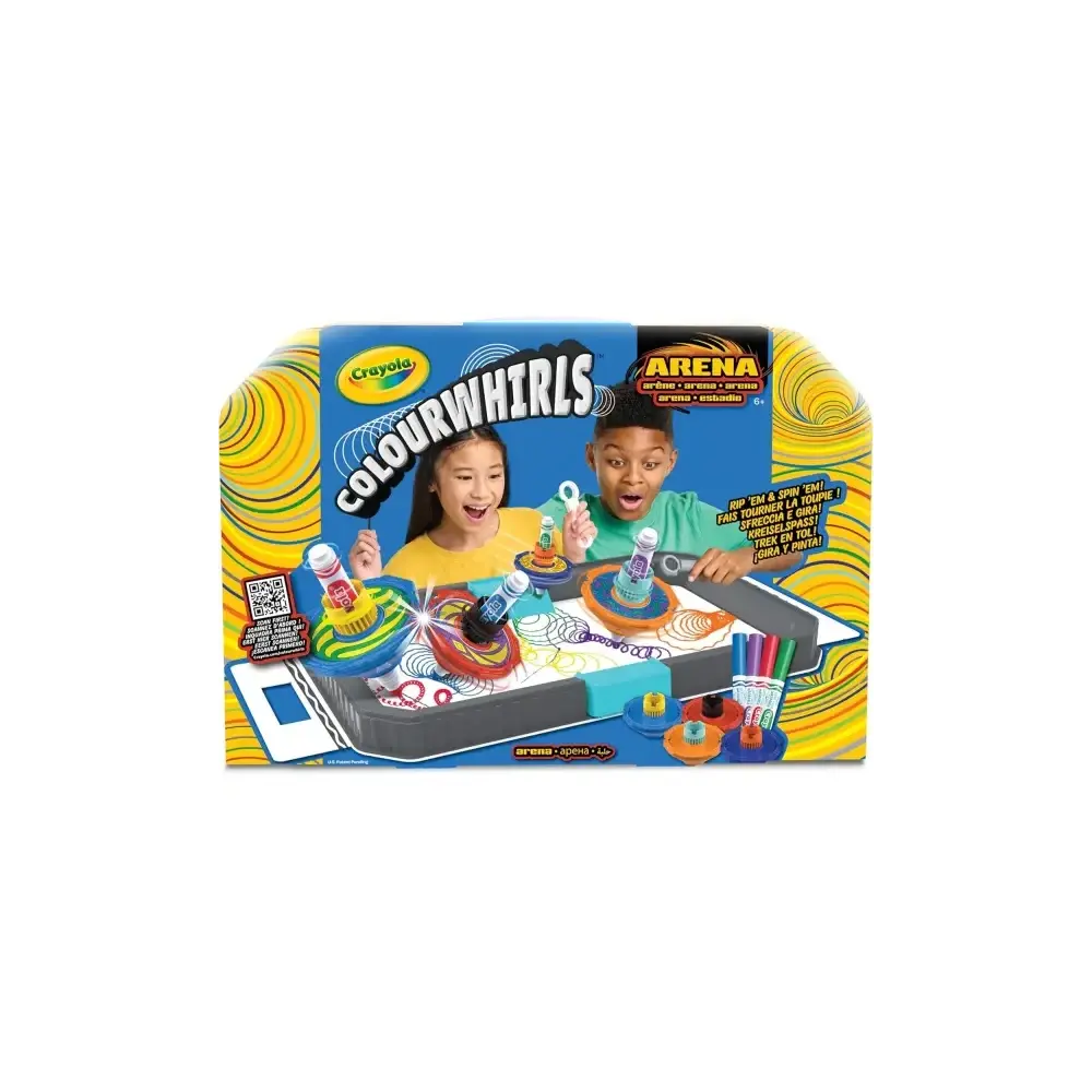 Colourwhirls la Trottola dei Colori Arena per Sfide 4 Trottole Crayola