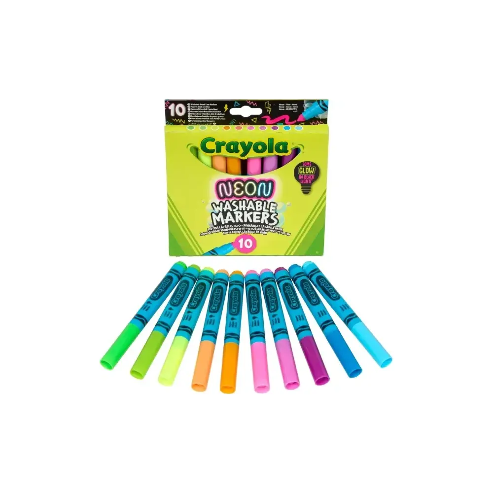 Pennarelli Neon Set 10 Colori Brillanti + Arte Creatività Crayola