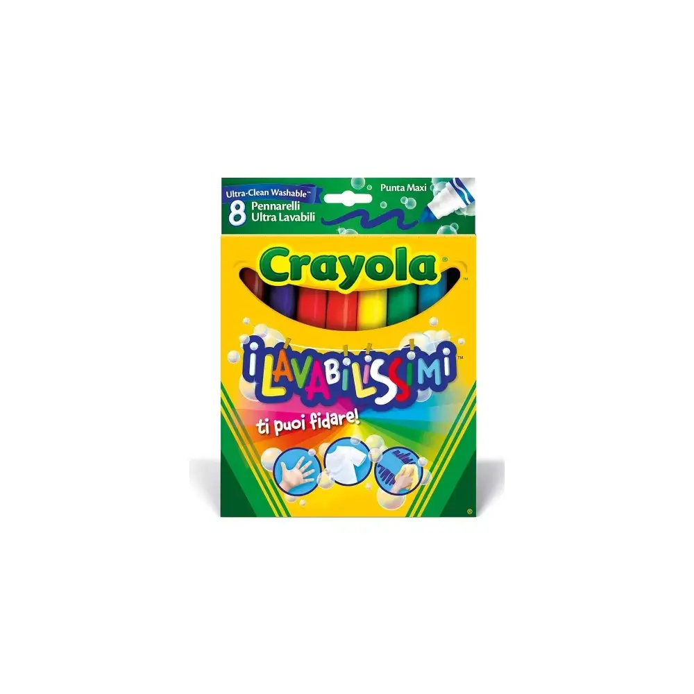 Confezione 8 Colori Lavabili Maxi Crayola
