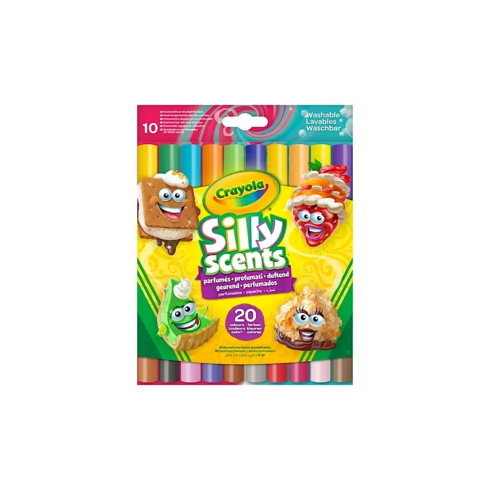 Silly Scents 20 Pennarelli Profumati a Doppia Punta Lavabili Crayola