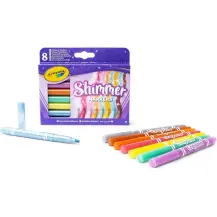 Pennarelli Scintillanti Set 8 Colori Brillanti + Arte Crayola