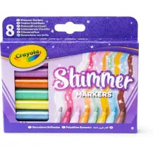 Pennarelli Scintillanti Set 8 Colori Brillanti + Arte Crayola