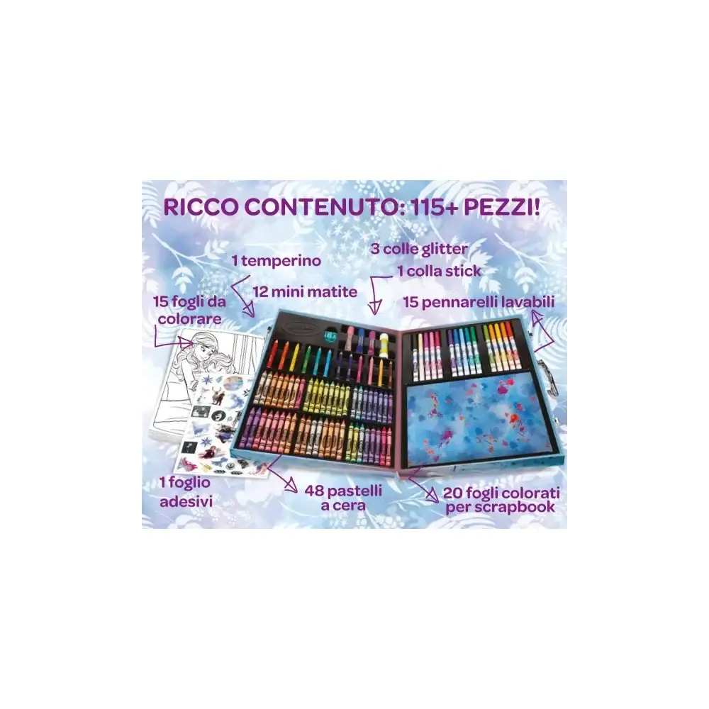 Valigetta Frozen 2 Set Creativo con Pennarelli Matite Crayola