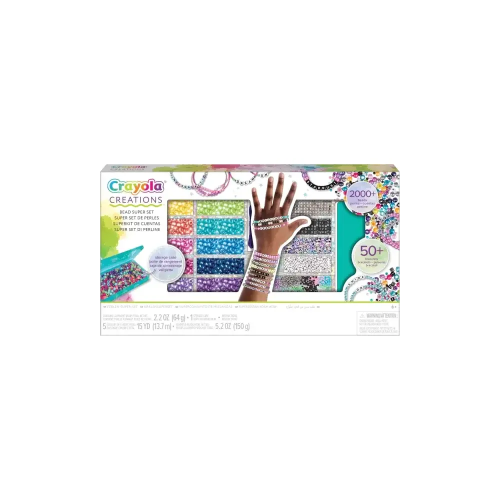 Super Set Lettere e Perline Creations Crayola