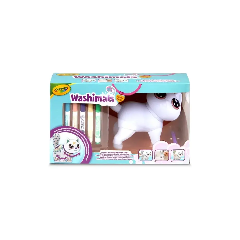 Washimals Jumbo Jenny con Pennarelli Crayola