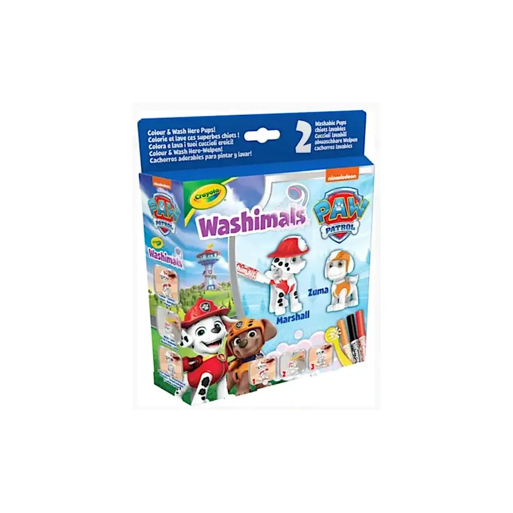Washimals Paw Patrol Set 2 Cuccioli Lavabili Crayola