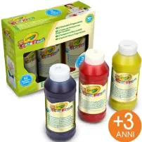 Confezione 3 Tubetti Tempere a Dita 236ml Crayola