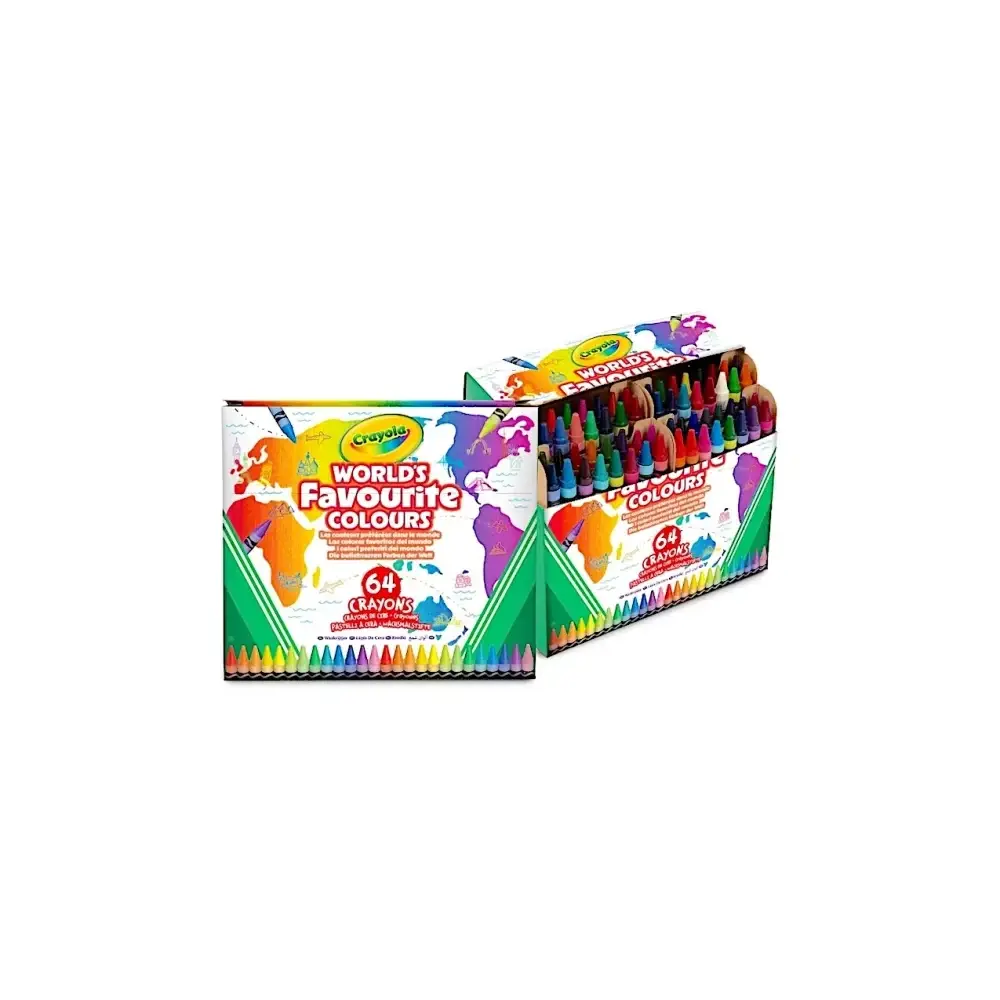 World's Favourite Colours 64 Pastelli a Cera Crayola