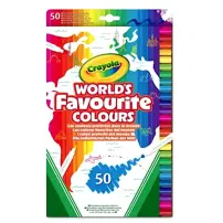 World's Favourite Colours 50 Pennarelli Superpunta Lavabili Crayola