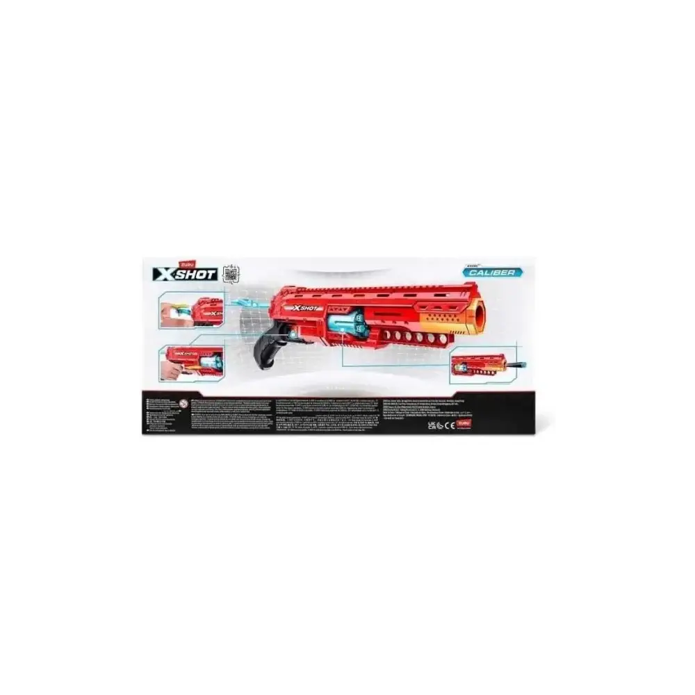 X-Shot Fucile Caliber Sparadardi Portata 27m 16 Dardi Inclusi Zuru