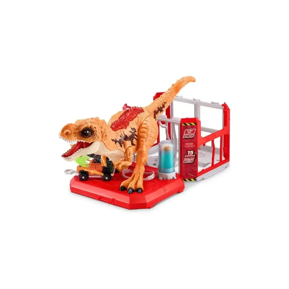 Robo Alive Dino Escape Playset Dinosauro Luci e Suoni Gabbia Zuru