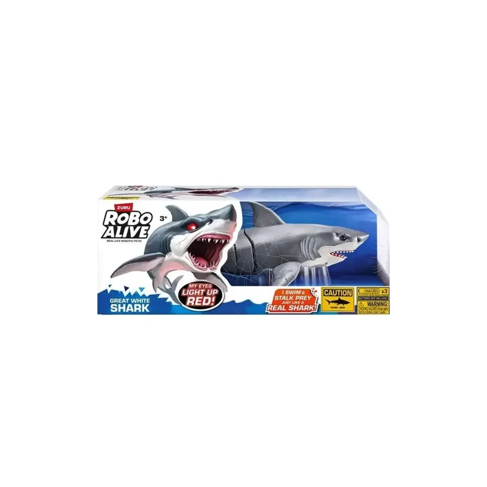 Robo Alive Squalo Bianco Luci e Movimento Zuru