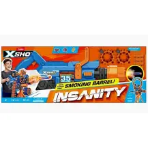 X-Shot Fucile Insanity Barrel Effetto Fumo Spara Dardi Meccanismo Zuru