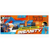 X-Shot Fucile Insanity Barrel Effetto Fumo Spara Dardi Meccanismo Zuru