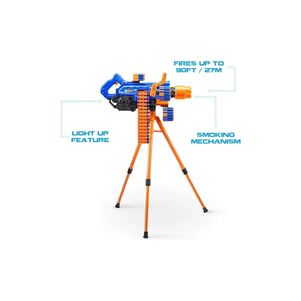 X-Shot Fucile Insanity Barrel Effetto Fumo Spara Dardi Meccanismo Zuru