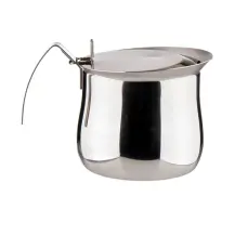 Bricco Bombato Gnali Acciaio Inox 3 Tazze con Coperchio