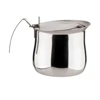 Bricco Bombato Gnali Acciaio Inox 3 Tazze con Coperchio