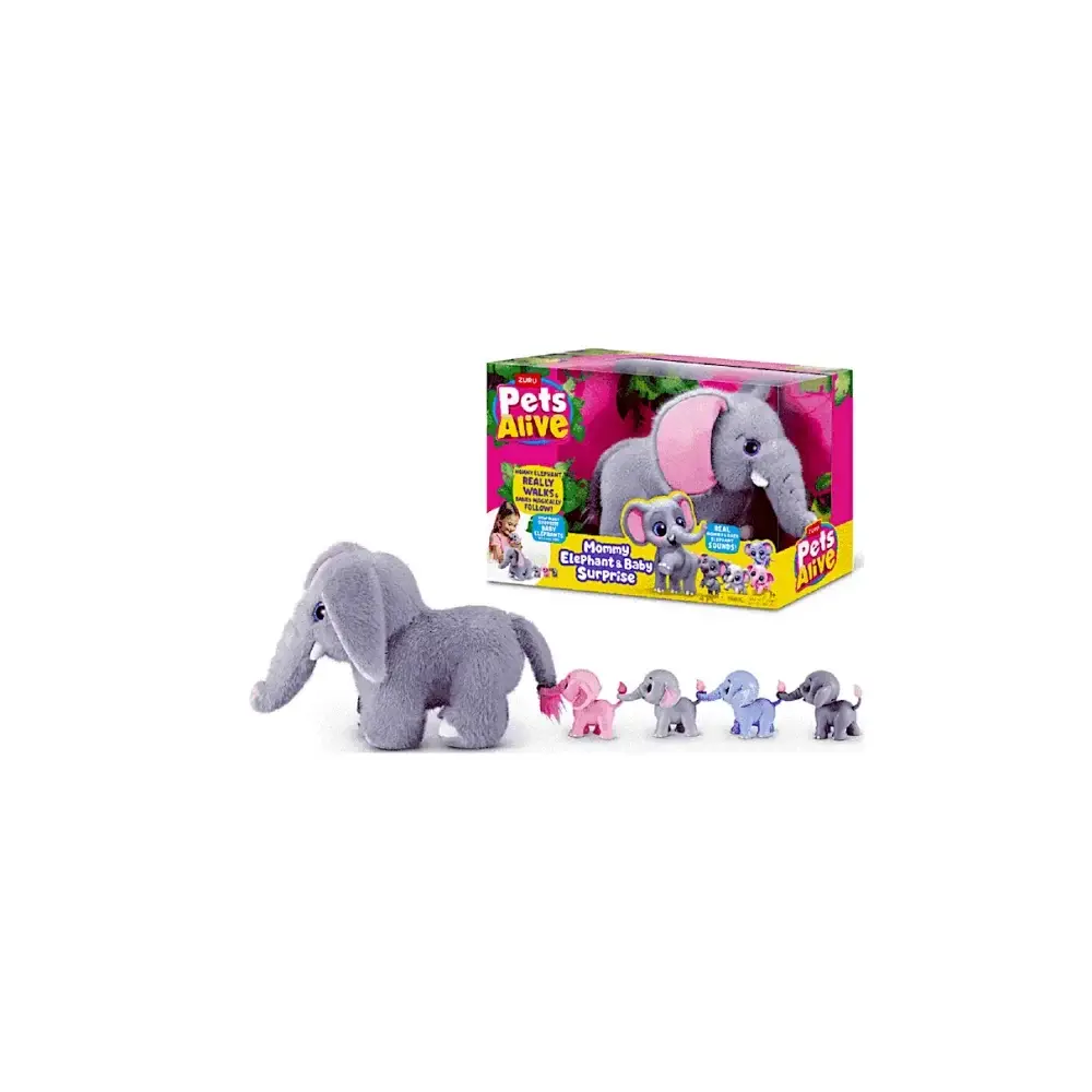 Pets Alive Mamma Elefante con Cucciolo Zuru