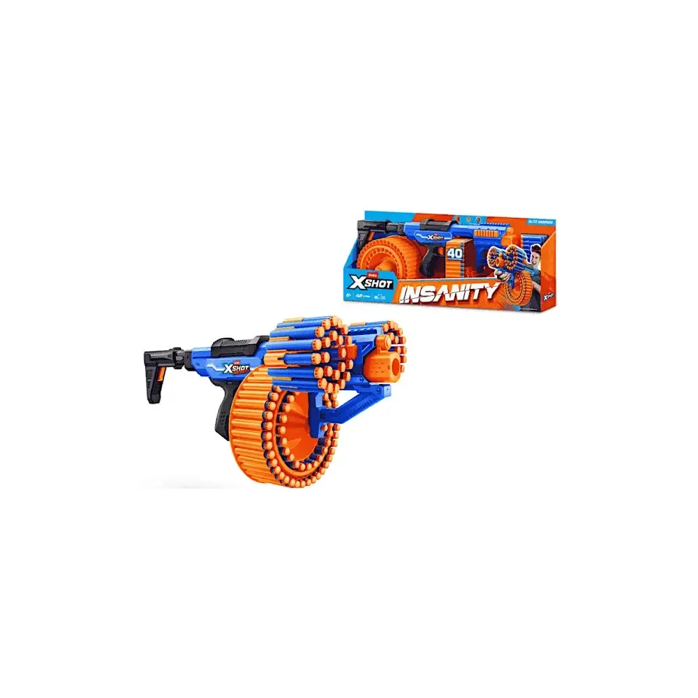 X-Shot Insanity Blitz Hammer con 48 Dardi Zuru