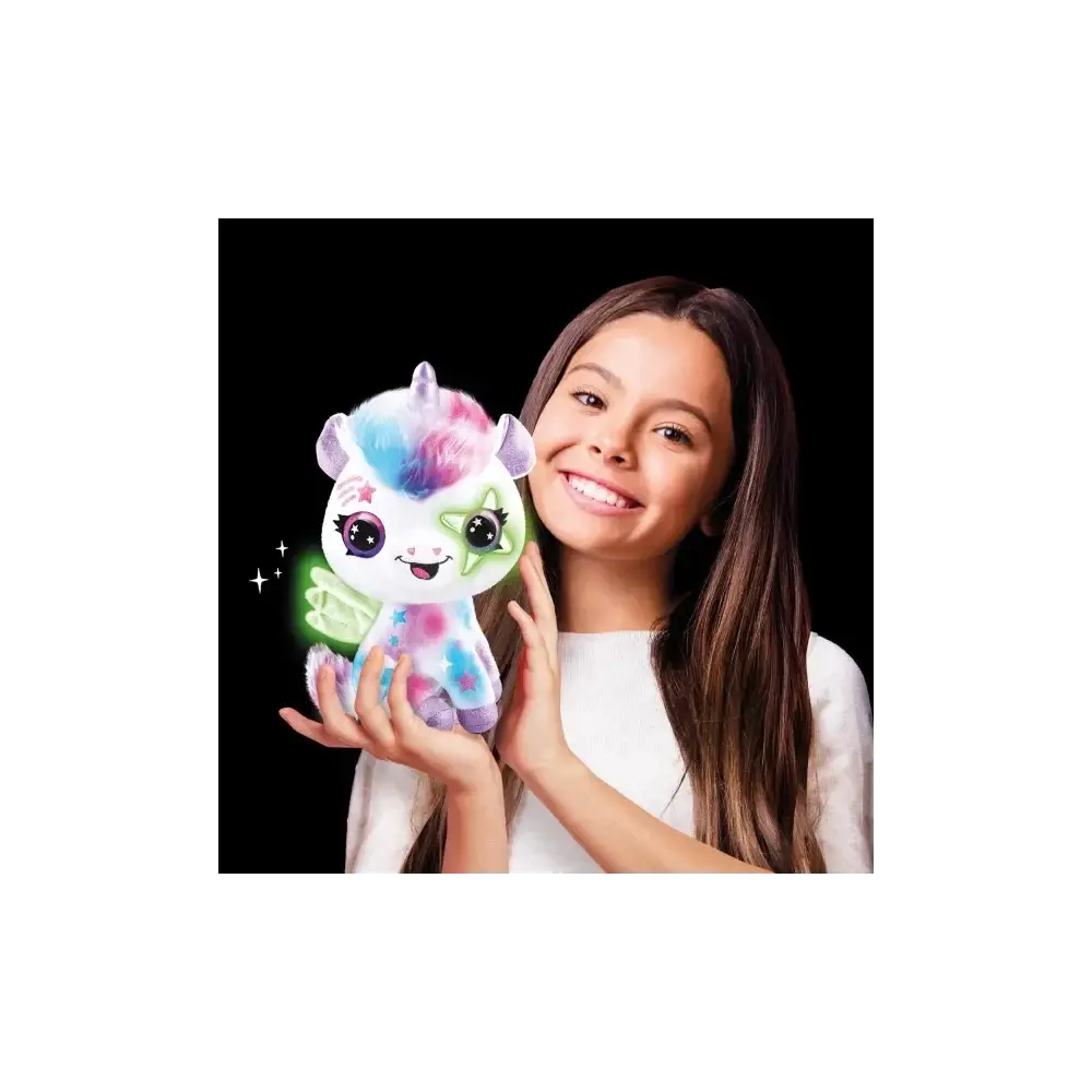 Airbrush Plush Unicorno Brilla al Buio Colorare Rocco Giocattoli