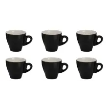 tazze caffè nero set 6 tazzine come al bar