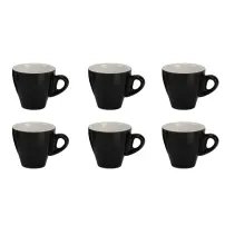tazze caffè nero set 6 tazzine come al bar