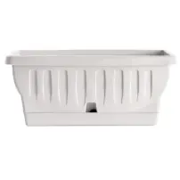 Fioriera Natura Bianca 80 cm con Sottovaso Riserva D’acqua Vaso Bama