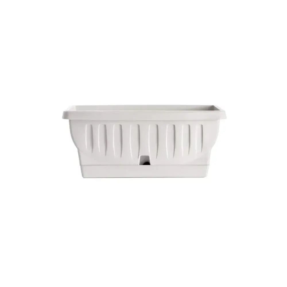 Fioriera Natura Bianca 80 cm con Sottovaso Riserva D’acqua Vaso Bama