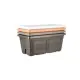 Fioriera in Plastica Trama Legno 80 cm Antracite Bama
