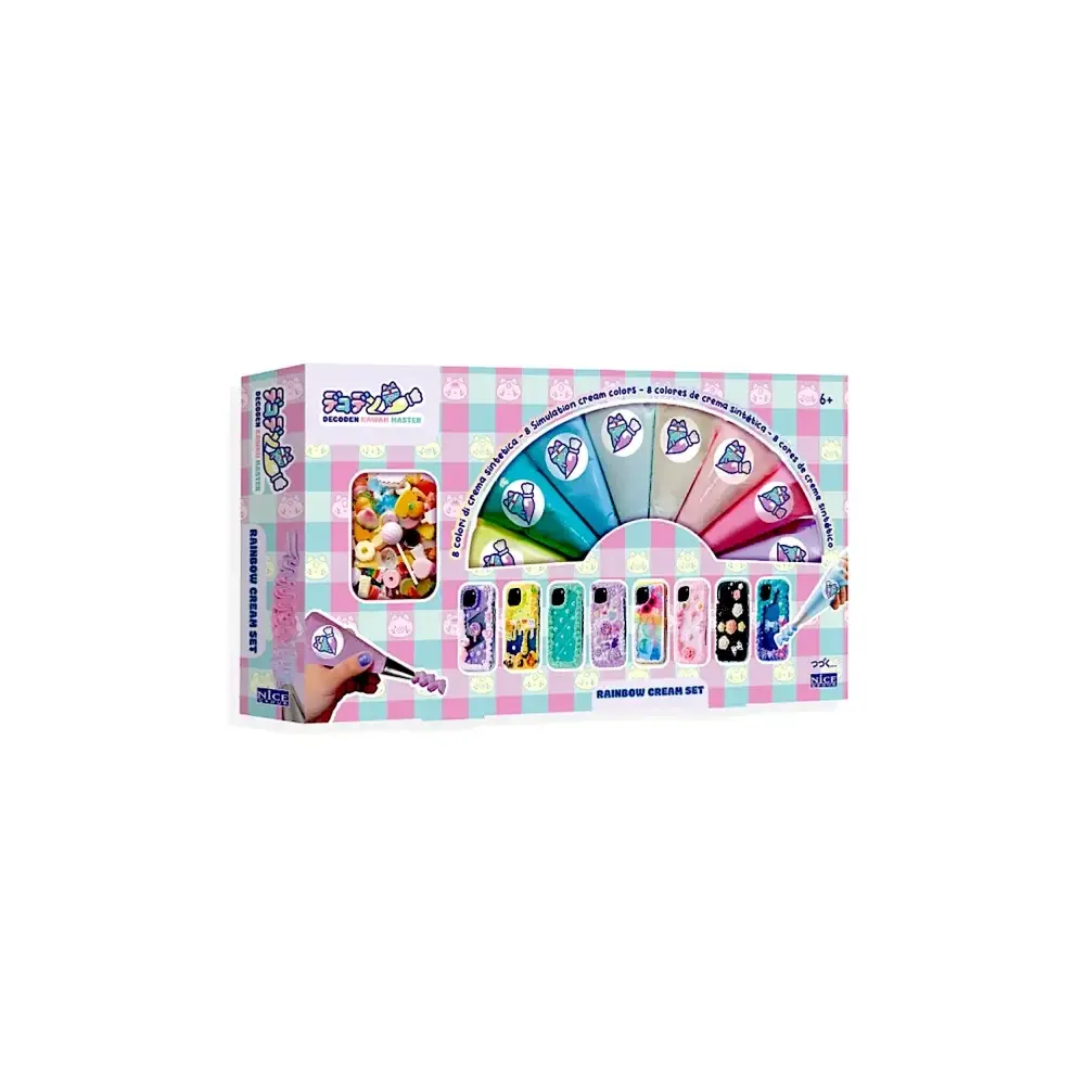 Momomi Decoden Rainbow Cream Set per Decorazioni Kawaii Nice