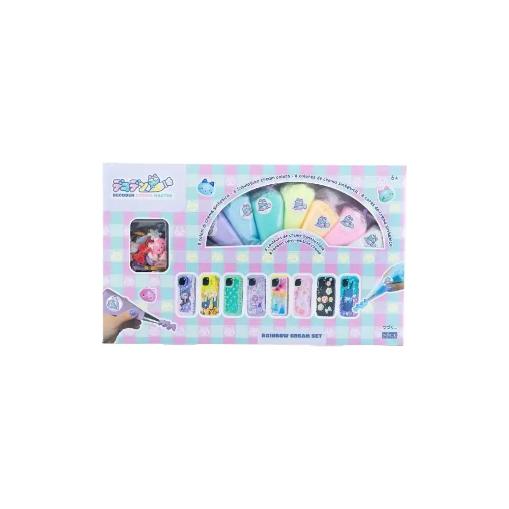 Momomi Decoden Rainbow Cream Set per Decorazioni Kawaii Nice