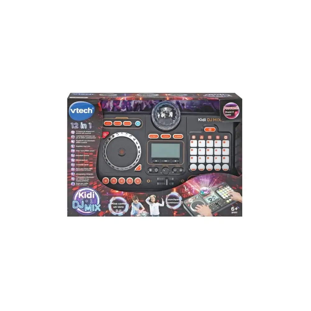 Mixer Dj 80 Kidistar Console Dj con Luci Microfono Incorporato VTech