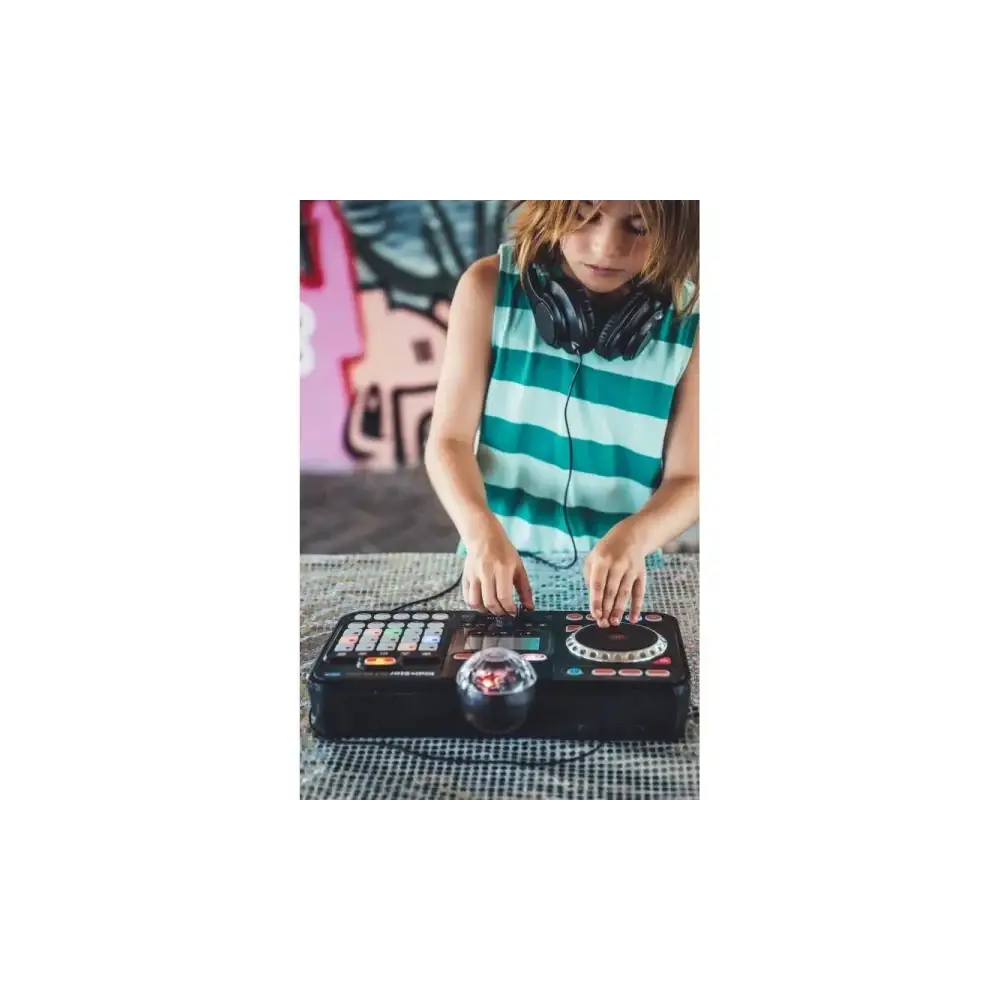 Mixer Dj 80 Kidistar Console Dj con Luci Microfono Incorporato VTech