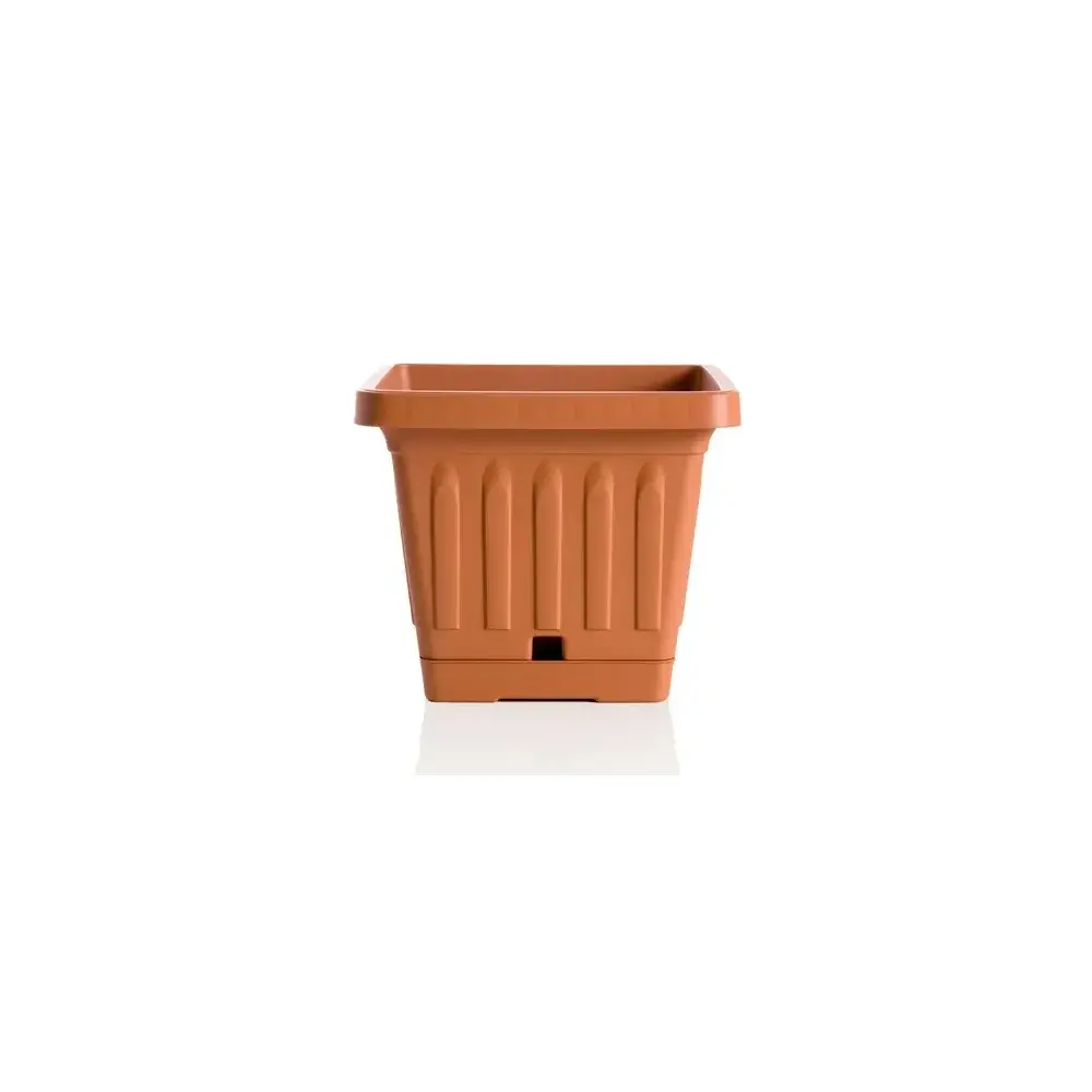 Vaso Terra con Sottovaso 40x40 cm Terracotta Bama