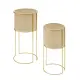 Portavaso Zigy Set 2 Pezzi Metallo Dorato Diametro 28 cm Atmosphera