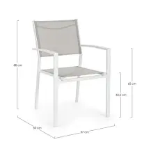 Poltrona da Giardino Hilde Bianco Cloud Struttura in Alluminio Yes