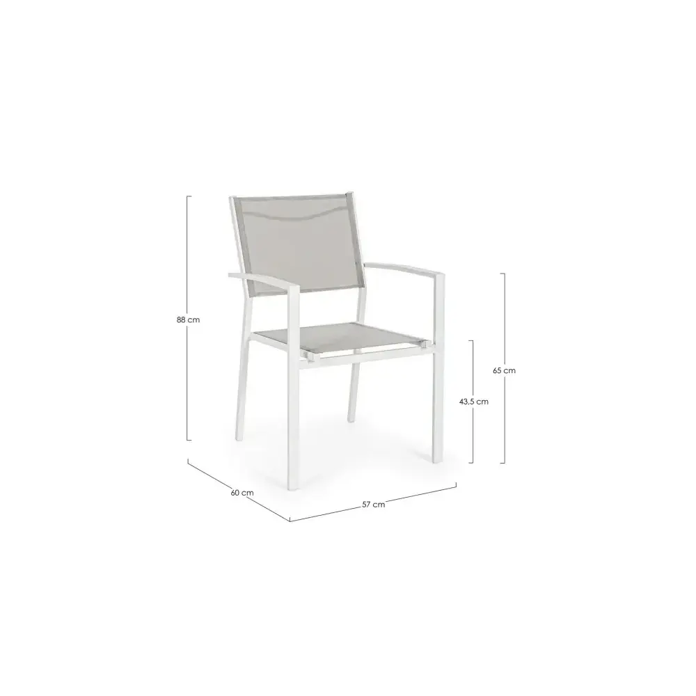 Poltrona da Giardino Hilde Bianco Cloud Struttura in Alluminio Yes