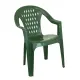 Poltrona Tressi in Polipropilene Verde con Braccioli L57 X P61,5 Igap