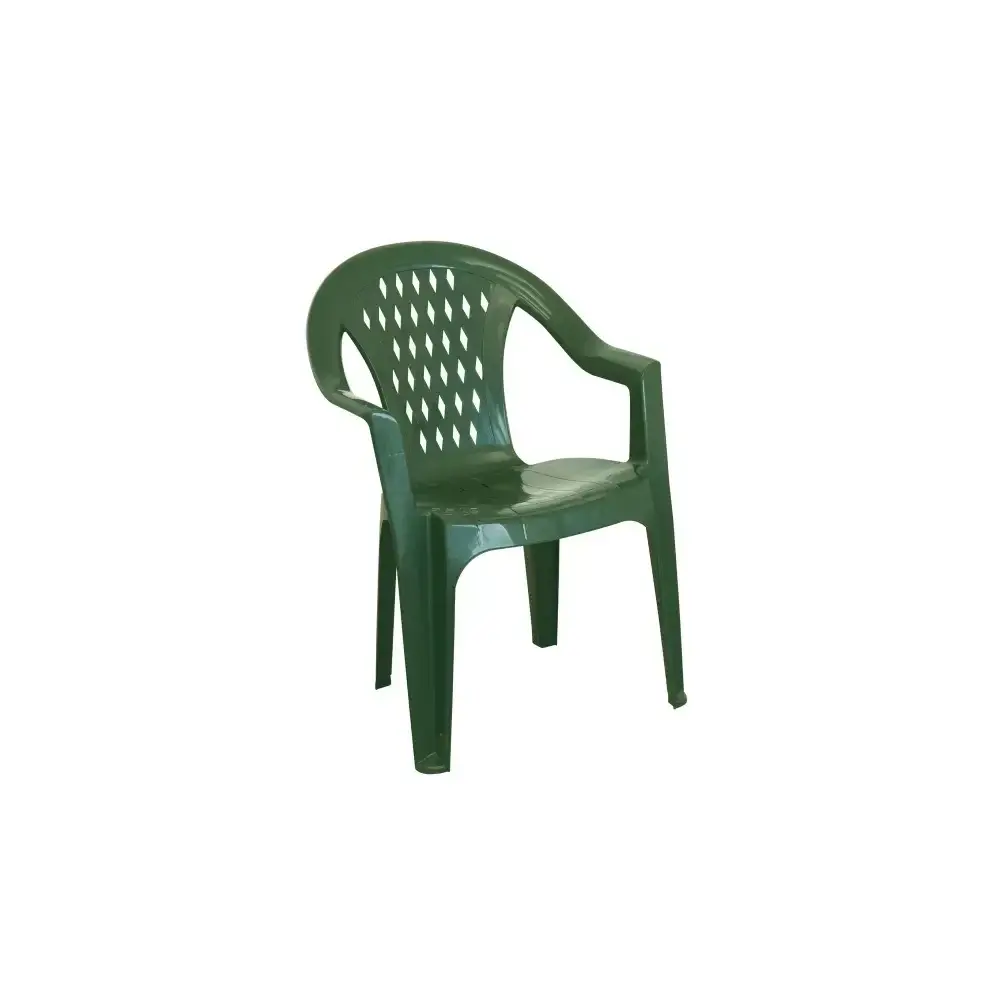 Poltrona Tressi in Polipropilene Verde con Braccioli L57 X P61,5 Igap