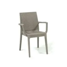 Poltrona Dafne Tortora Simil Rattan Areta