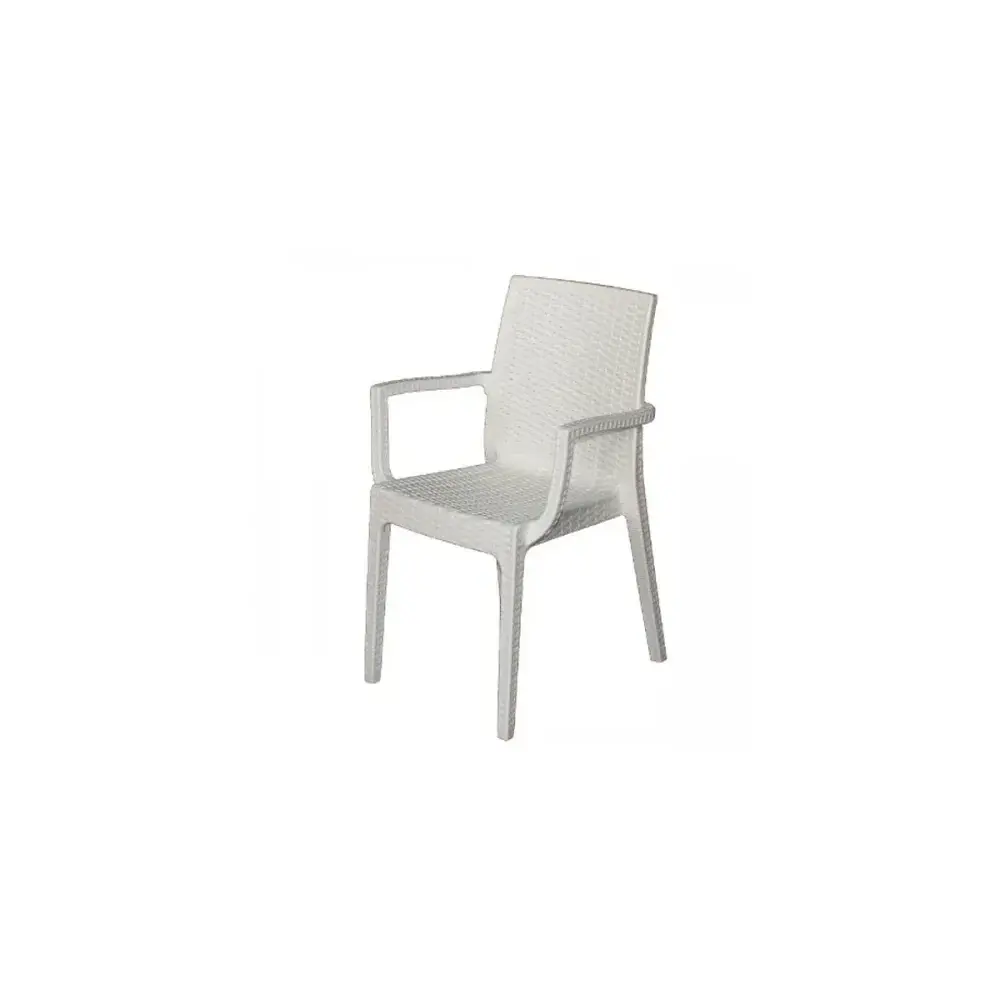 Poltrona Dafne Bianco Simil Rattan Areta